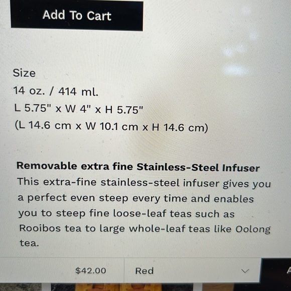 Tea for One with Infuser, New - Picture 3 of 8